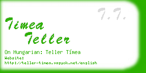 timea teller business card