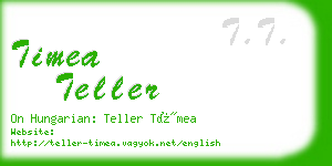 timea teller business card